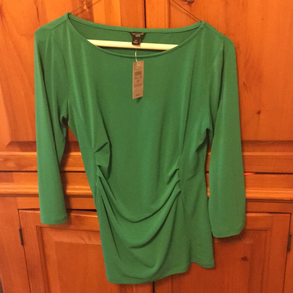 Green knit top